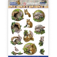 3D Push Out - Amy Design - Forest Animals - Rabbit