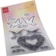 Marianne Design Clear Stamps & Die set Tiny's Liefdes vogels