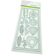 CraftEmotions Die - Slimline deciel - kerstballen