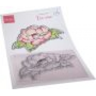 Marianne Design Clear Stamp & Die Set Tiny's Bloemen - Theeroos