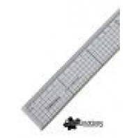 Snijliniaal transparant 20 cm met metalen rand