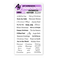 Art Impressions Christmas Sentiments 5566