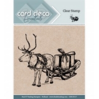 Card Deco - Clear Stamp - Hert met slee