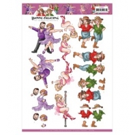 3D Cutting Sheet - Yvonne Creations - Bubbly Girls - Dancing