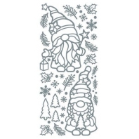 JEJE Peel - off stickers Gnome Christmas - Zilver