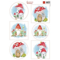 Marianne Design Decoupage Gnomes paddenstoelen