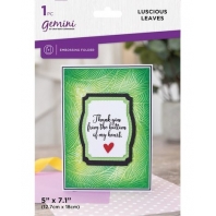 Gemini Textured Luscious Leaves 2D Embossing Folder