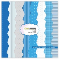 CraftEmotions Paper Pad Delft - blauw 24 vel 30,5x30,5cm
