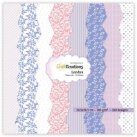 CraftEmotions Paper Pad London - pastel 24 vel 30,5x30,5cm