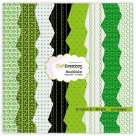 CraftEmotions Paper Pad Stockholm - groen 24 vel 30,5x30,5cm