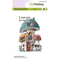 CraftEmotions clearstamps A6. - Maison Mushroom