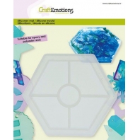 CraftEmotions Siliconen mal onderzetter zeshoek