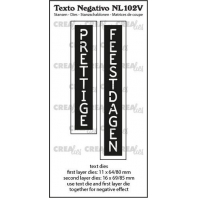 Creaties. Texto NL : Prettige Feestdagen ( verticaal )