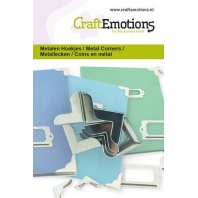 CraftEmotions Metalen hoekjes type 2 zilver 8 stuks