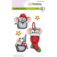 CraftEmotions Clearstamps A6 - Mouse 1 Christmas