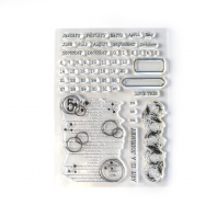 Elisabeth Craft Designs - Art Journal - clear stamp Journal Dates and Months 293