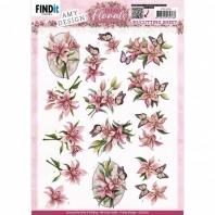 Amy Design - Pink Florals - 3D knipvel - Lillies