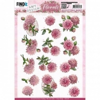 Amy Design - Pink Florals - 3D knipvel - Dahlia