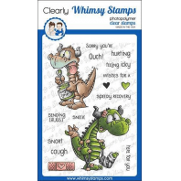 Whimsy Stamps - Get Well Dragons Clear Stamps