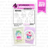 Art Impressions - Mini Journal Birthday Set 5793