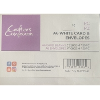 Crafters Companion 10 Cards & Envelopes A6 wit
