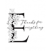 Spellbinders - Betterpress Floral E and Sentiment 