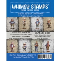 Whimsy Stamps - quick card fronts -  Old Fart Grandpas 