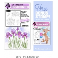 Art Impressions - Throwback Iris & Pansy Set