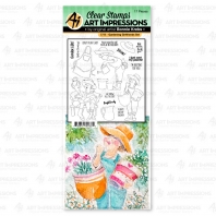 Art Impressions Gardening Girlfriends Set 5798
