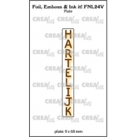 Creaties - Foil  Plate verticaal Hartelijk