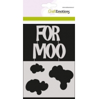 CraftEmotions Mask Stencil - Tekst For Moo