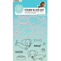 Studio Light Stamp & Cutting Die Dachshund Sweet Stories nr 78