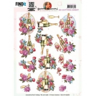 Yvonne Creations - Champagne 3D knipvel