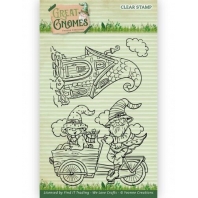 Great Gnomes - Yvonne Creations - Clearstamp Biking Gnomes