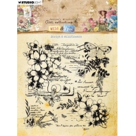 Studio Light Clearstamp Script & Wildflowers  Wild & Free nr 671