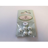Hobby & Crafting Glass Pearls round 14 mm white