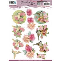 Jeanine’s Art - 3D knipvel - pink Ribbon Spoon