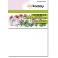 Craft Emotions Stamping Card-Stempelpapier wit A6 250 gr 10VL