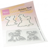 Marianne Design Clear Stamp & Die Eline's Animals Autumn Birds