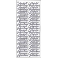 Starform Stickers 202 - Hartelijk Gefeliciteerd Zilver