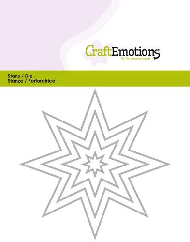 CraftEmotions Die - randen 8 puntige ster