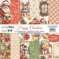 ScrapBoys - Happy Christmas - 15x15cm paperpack