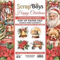 ScrapBoys - Happy Christmas - Pop Up Paper Pad