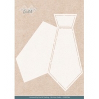 Card Deco Folding Card Stencil - we are men tie