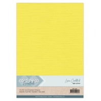 Card Deco Essentials - Linnenkarton A4 - Lichtgeel 03 - 10 stuks