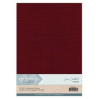 Card Deco Essentials - Linnenkarton A4 - Bordeaux 14 - 10 stuks