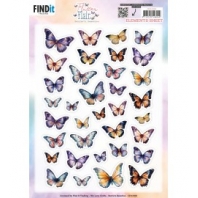 Berrie's Beauties - Flutter Flair - 3D knipvel - Element sheet