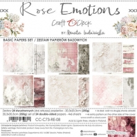 Craft O Clock Basic Paper Pack 20x20cm Rose Emotions 