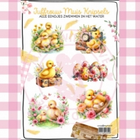 Juffrouw Muis Knipsels - Alle eendjes zwemmen in het water 