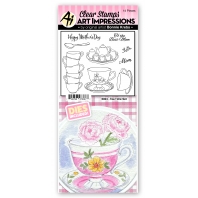 Art Impressions - Tea Time Set 6024
